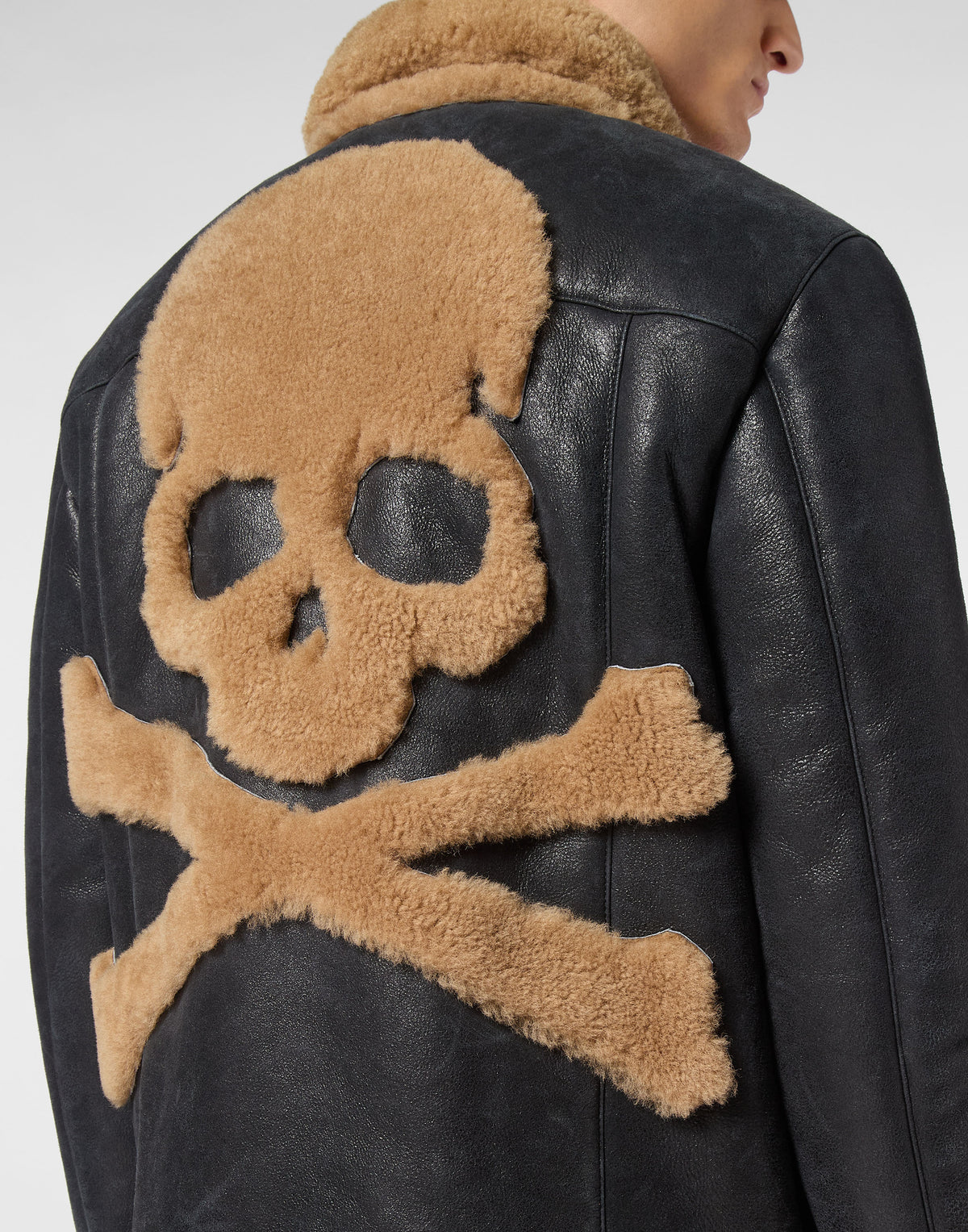 Shearling Leather Biker Jacket