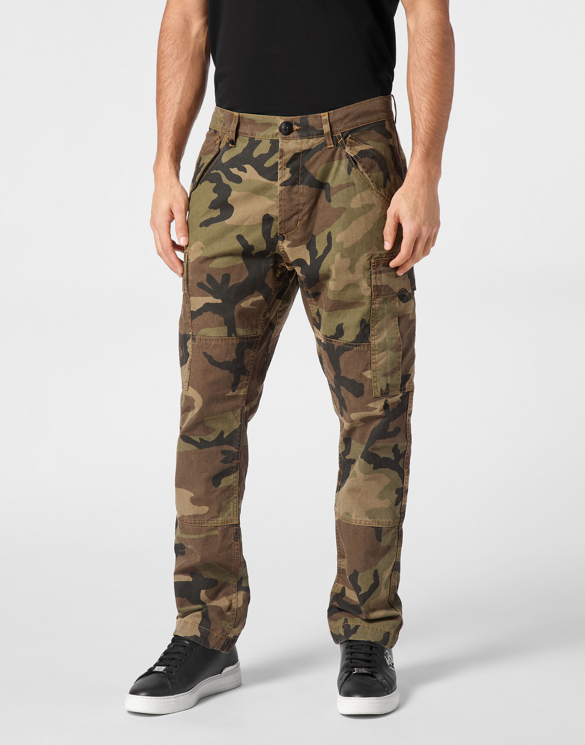 Denim Cargo Trousers Camouflage