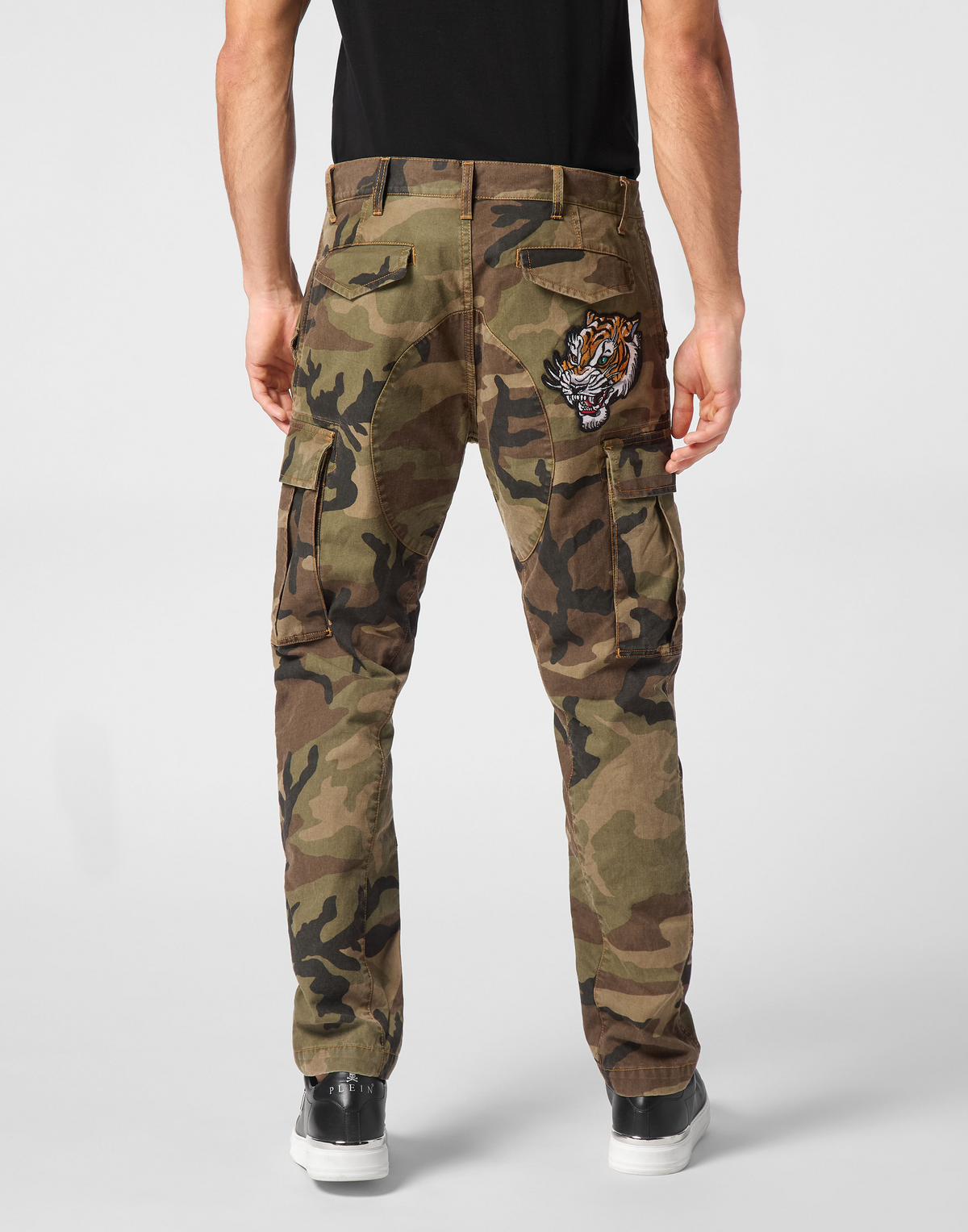 Denim Cargo Trousers Camouflage