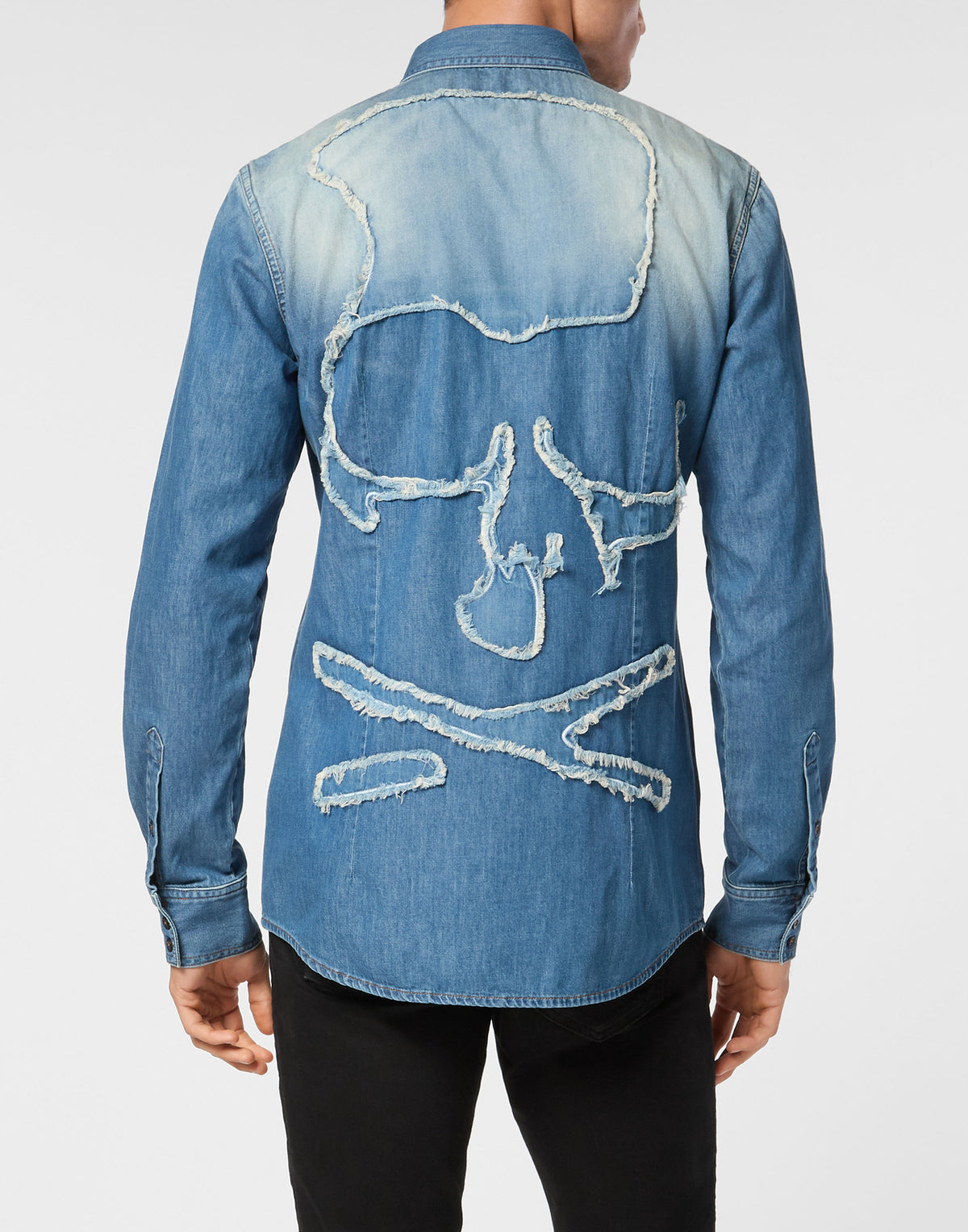 Denim Shirt Long-Sleeve Skull&Bones