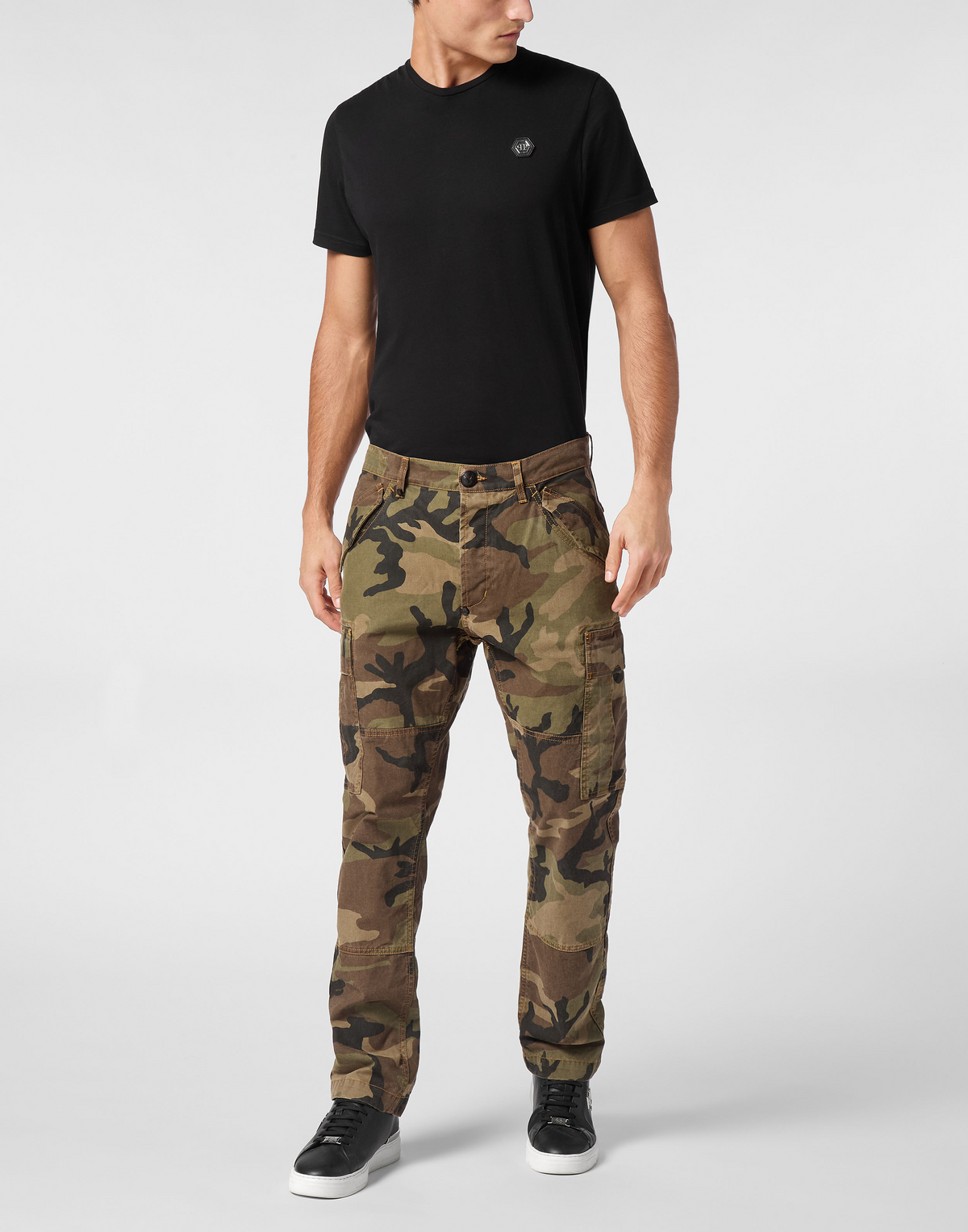 Denim Cargo Trousers Camouflage