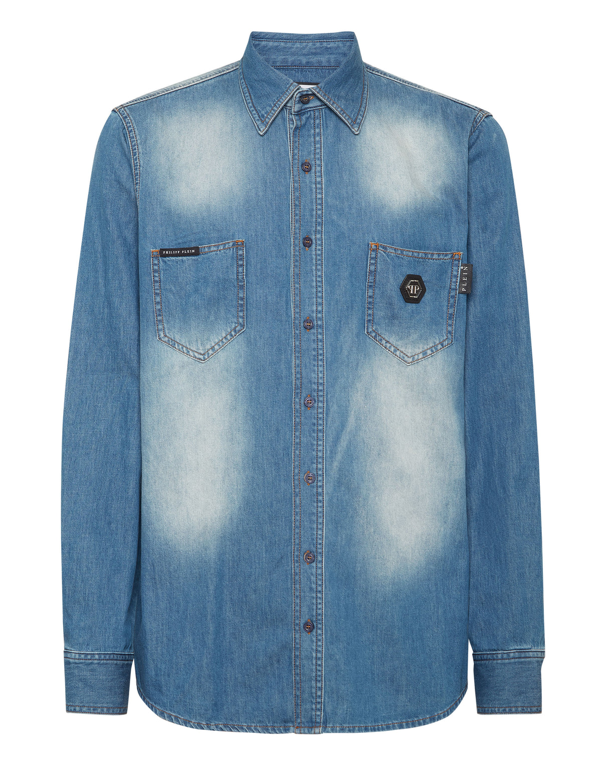 Denim Shirt Long-Sleeve Skull&Bones