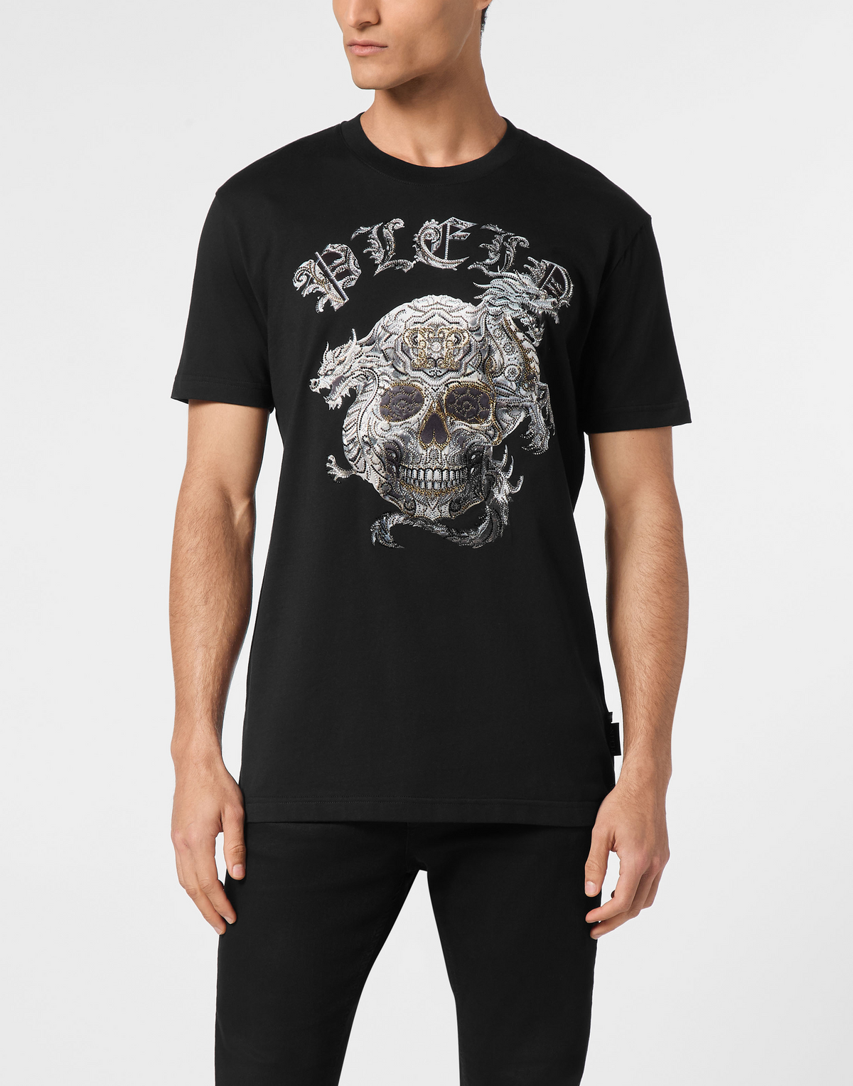 T-shirt Round Neck SS Stones Skull