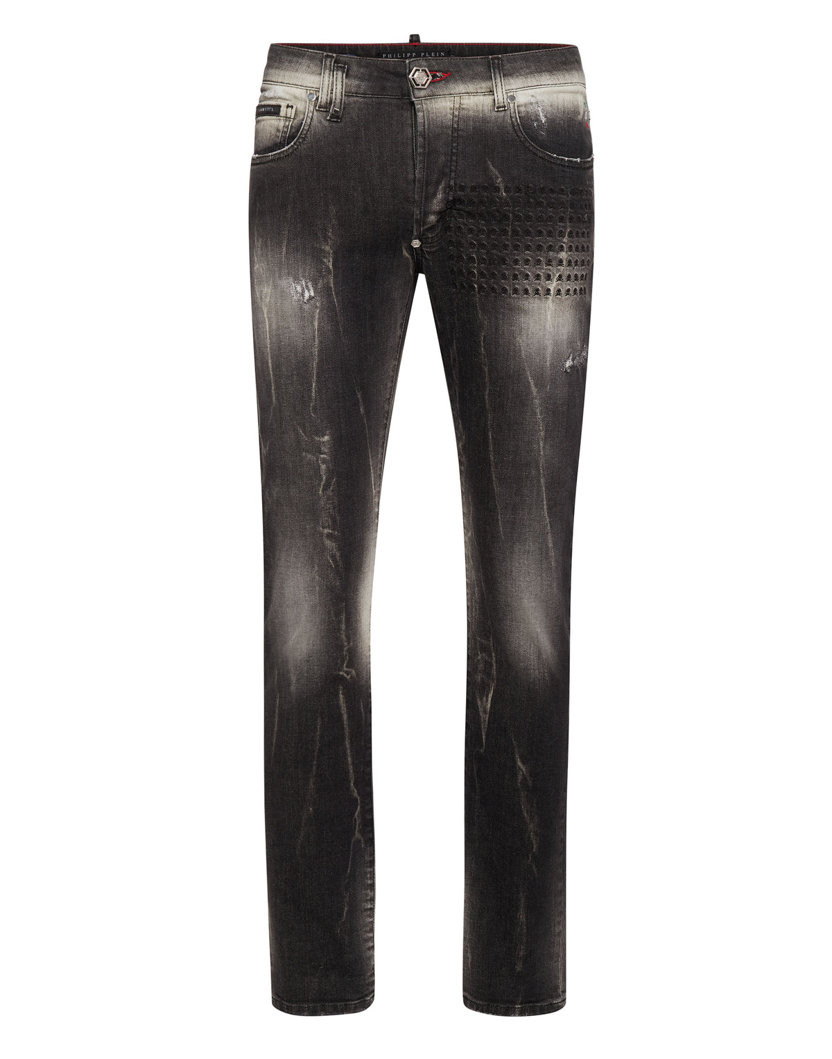 Denim Trousers Super Straight Cut Fit Skull&Bones Amangiri Grey