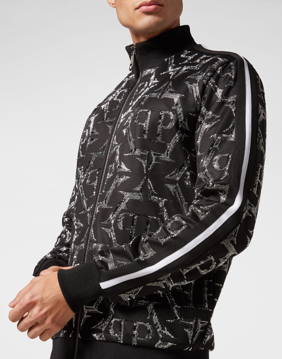 Jogging Zipped Jacket Chrome black