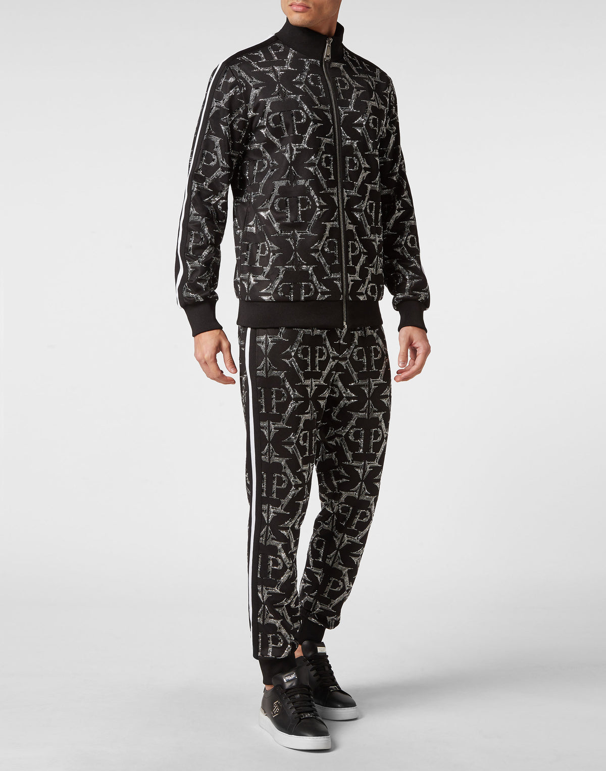 Jogging Zipped Jacket Chrome black