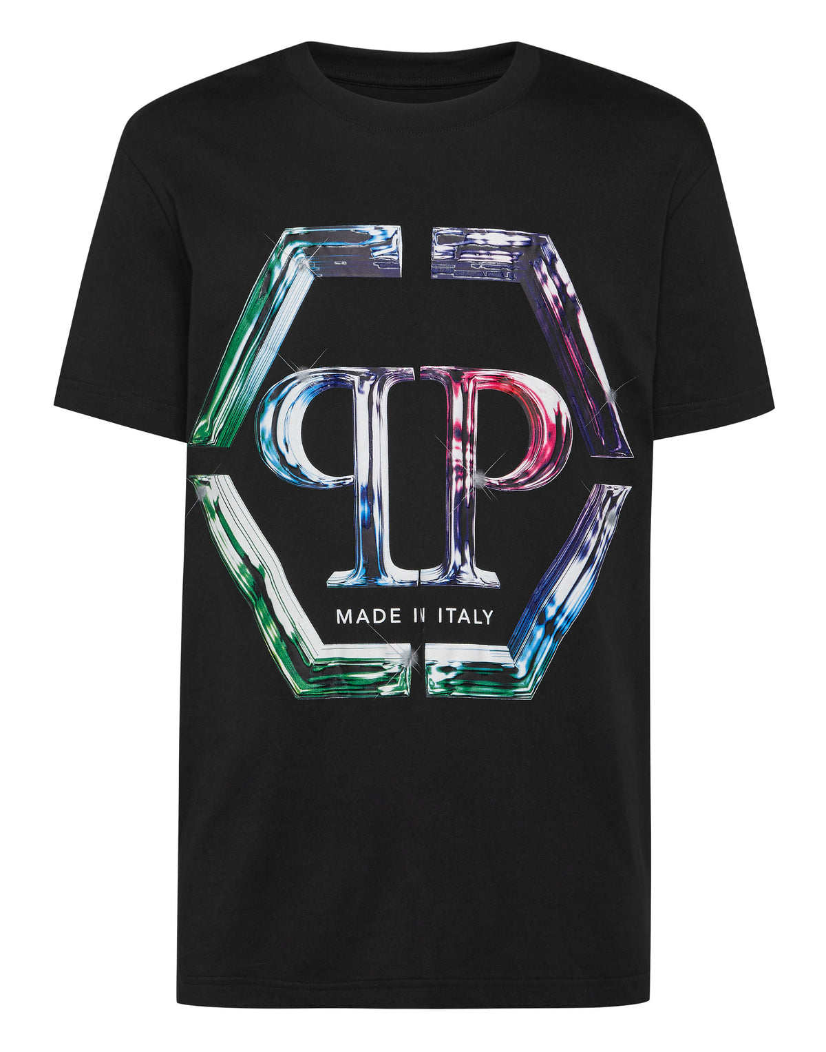 T-shirt Round Neck SS PP Glass black / multicolored