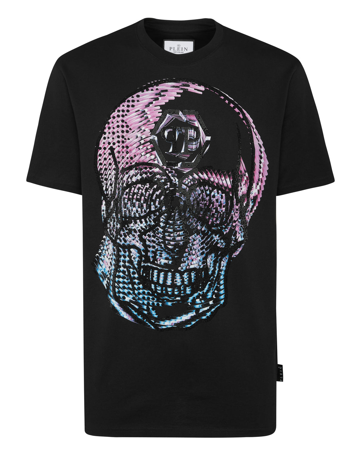 T-shirt Round Neck SS Skull black / multicolored