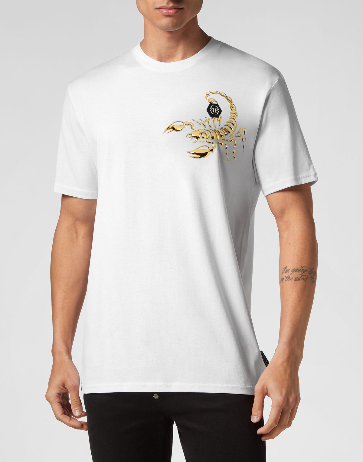 T-shirt Round Neck SS Scorpion white