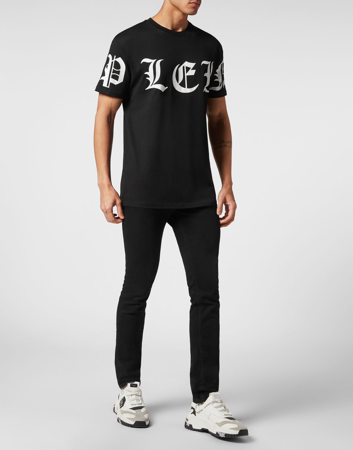 T-shirt Round Neck SS Gothic Plein black