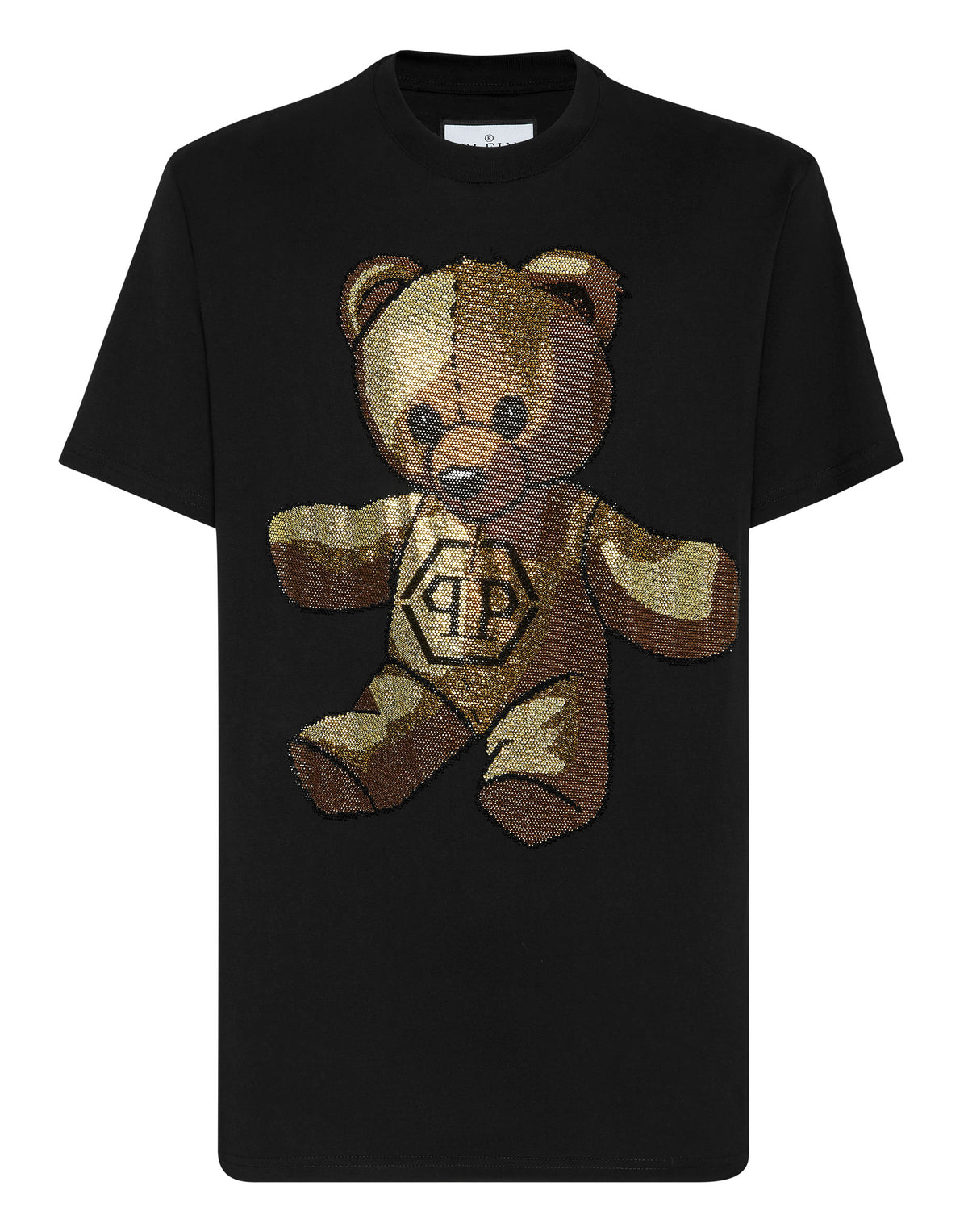 T-shirt Round Neck SS Teddy Bear black
