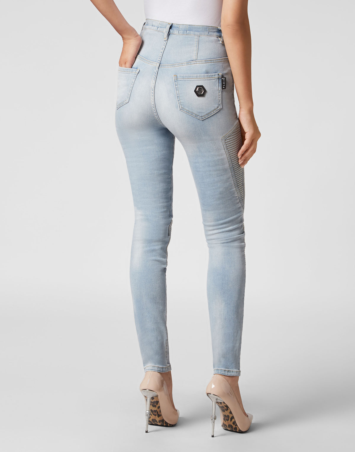 Denim Super High Waist Jeggings Cowboy Ice Cube