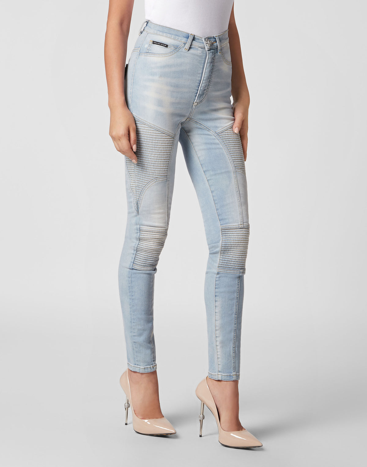 Denim Super High Waist Jeggings Cowboy Ice Cube