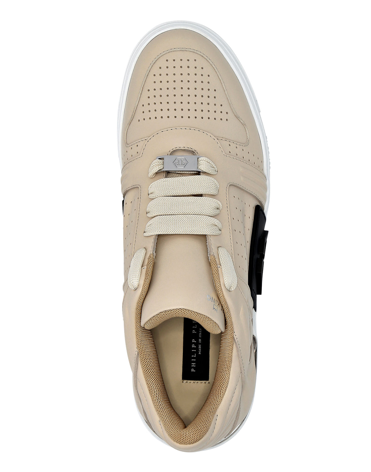 Leather Lo-Top Sneakers beige
