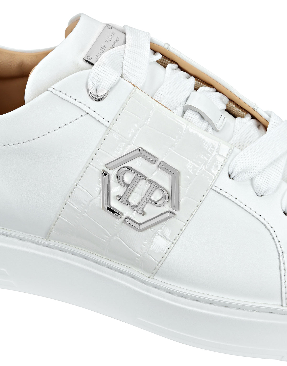 Leather Lo-Top Sneakers white