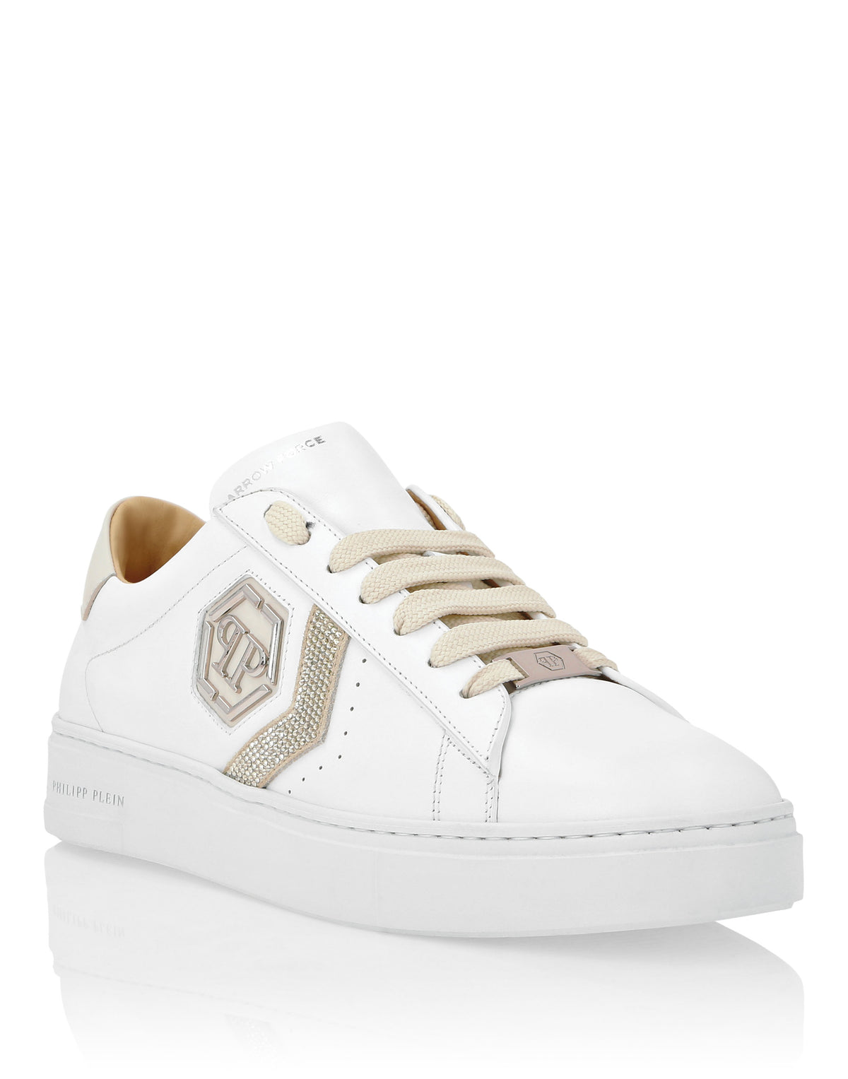 Lo-Top Leather Arrow Force Strass Sneakers-YC Group|Luxury Fashion