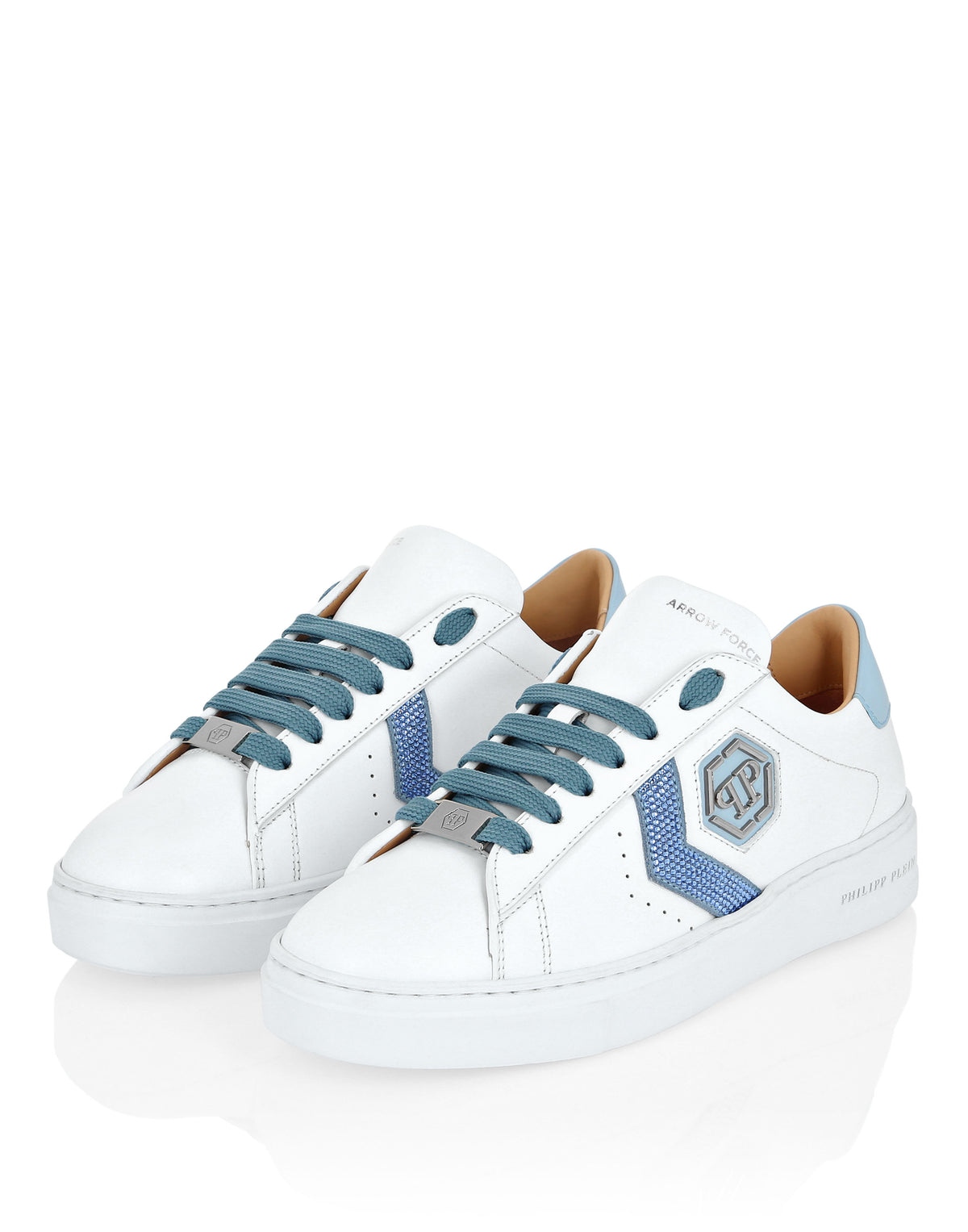 Lo-Top Leather Arrow Force Strass Sneakers-YC Group|Luxury Fashion