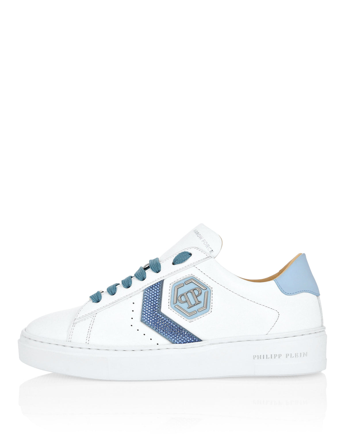 Lo-Top Leather Arrow Force Strass Sneakers-YC Group|Luxury Fashion