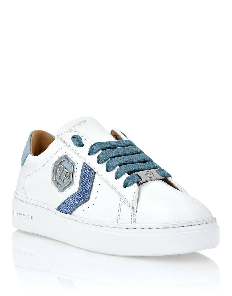 Lo-Top Leather Arrow Force Strass Sneakers-YC Group|Luxury Fashion