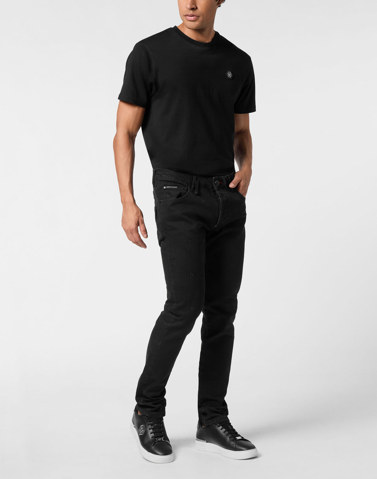 Super Straight Cut Jeans Monogram Strass