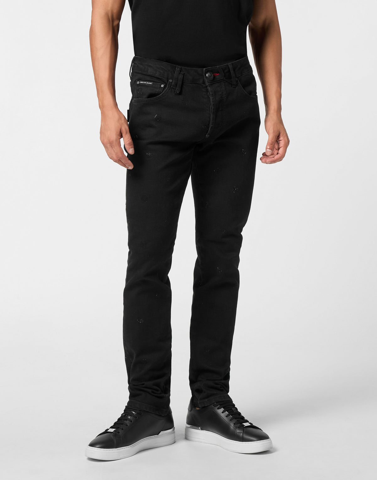 Super Straight Cut Jeans Monogram Strass