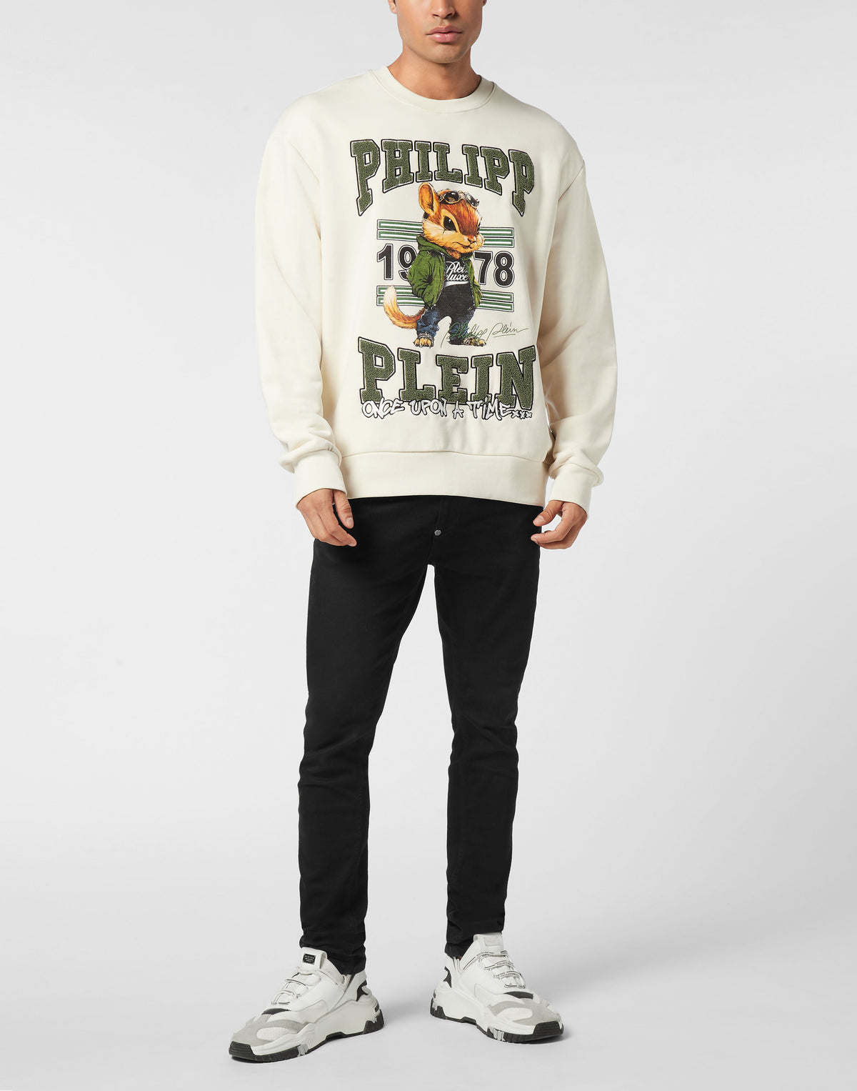 Round Neck Sweatshirt College Squirrel-YC Group|Luxury Fashion