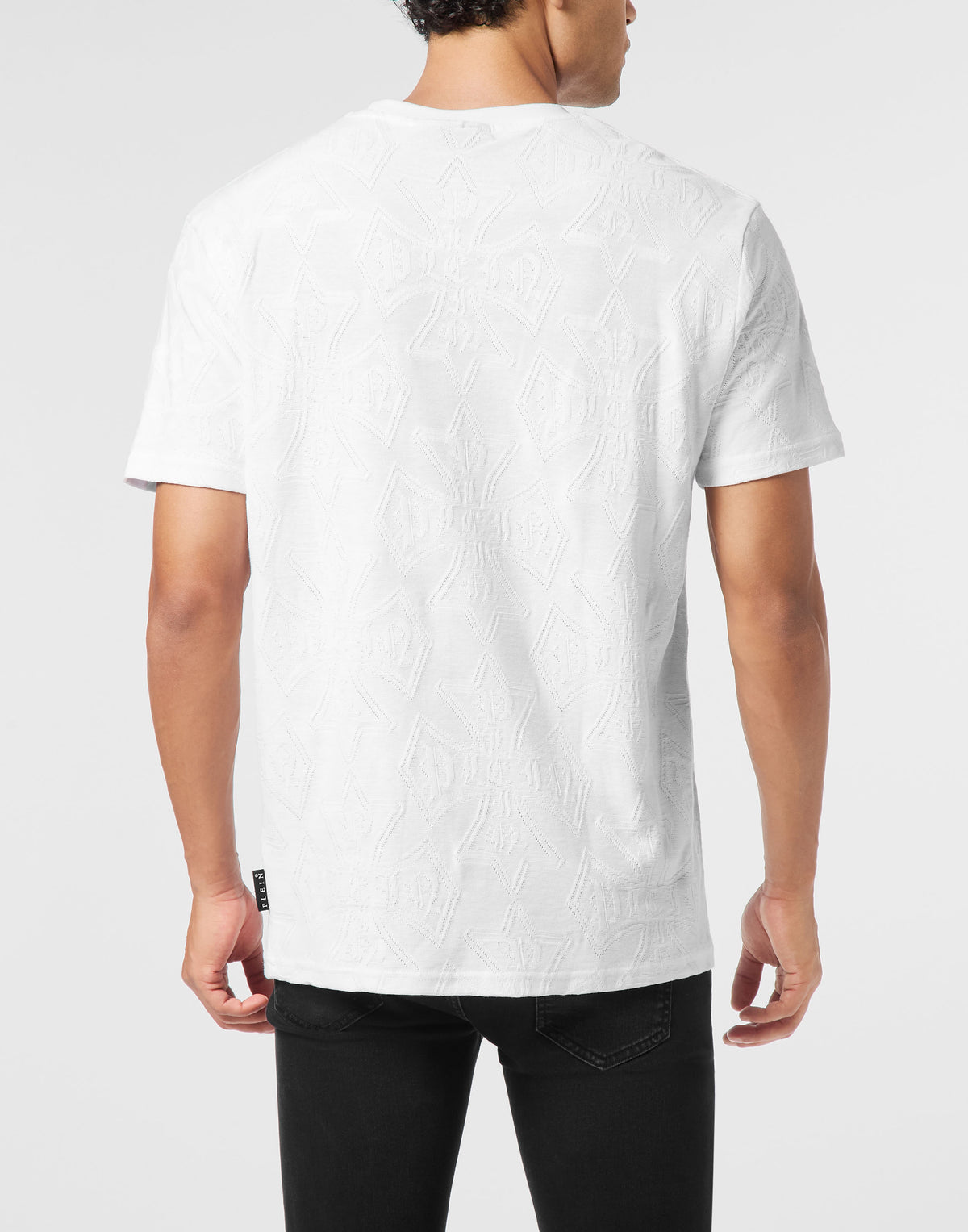 Round Neck Jacquard T-Shirt Crest-YC Group|Luxury Fashion