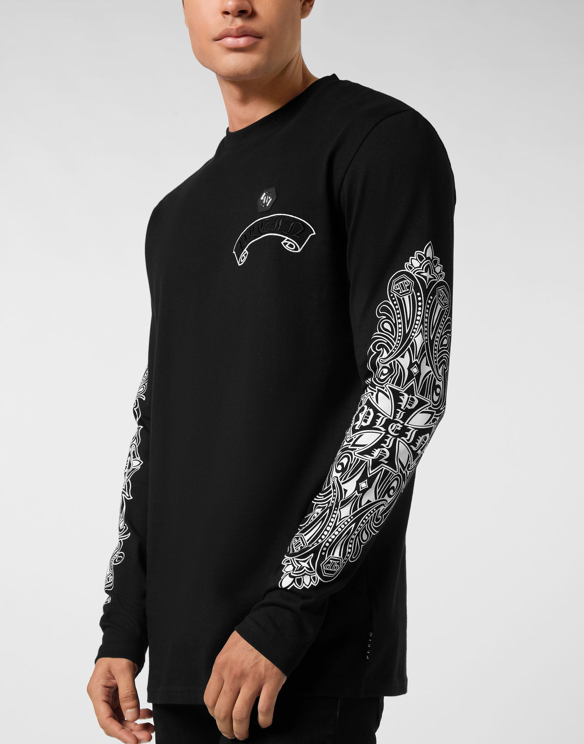 Long Sleeve T-Shirt Chrome Crest-YC Group|Luxury Fashion