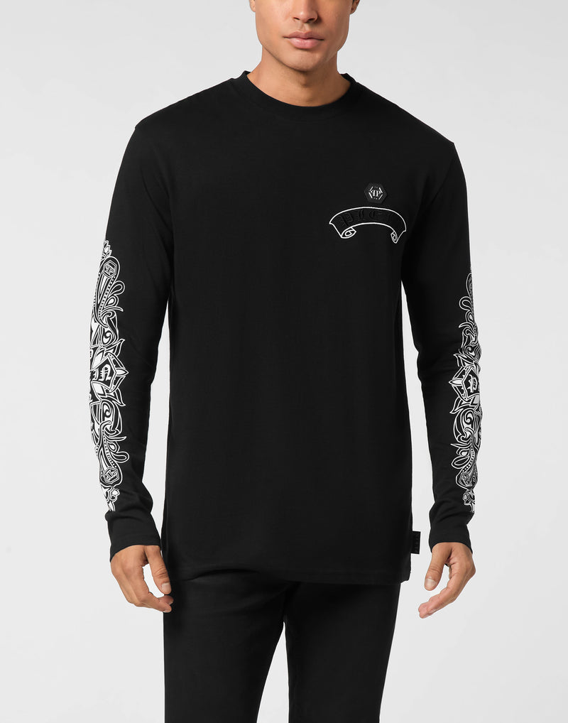 Long Sleeve T-Shirt Chrome Crest-YC Group|Luxury Fashion