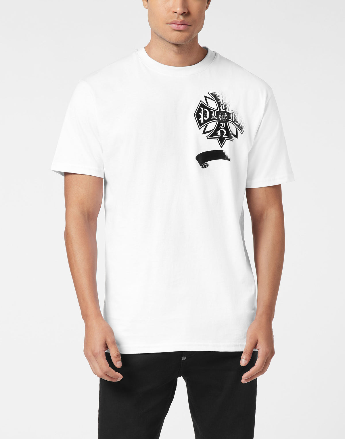 Washed Round Neck T-Shirt Destroyed Crest-YC Group|Luxury Fashion