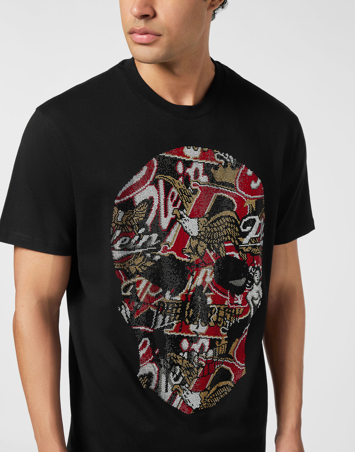 Round Neck T-Shirt Skull Stones-YC Group|Luxury Fashion
