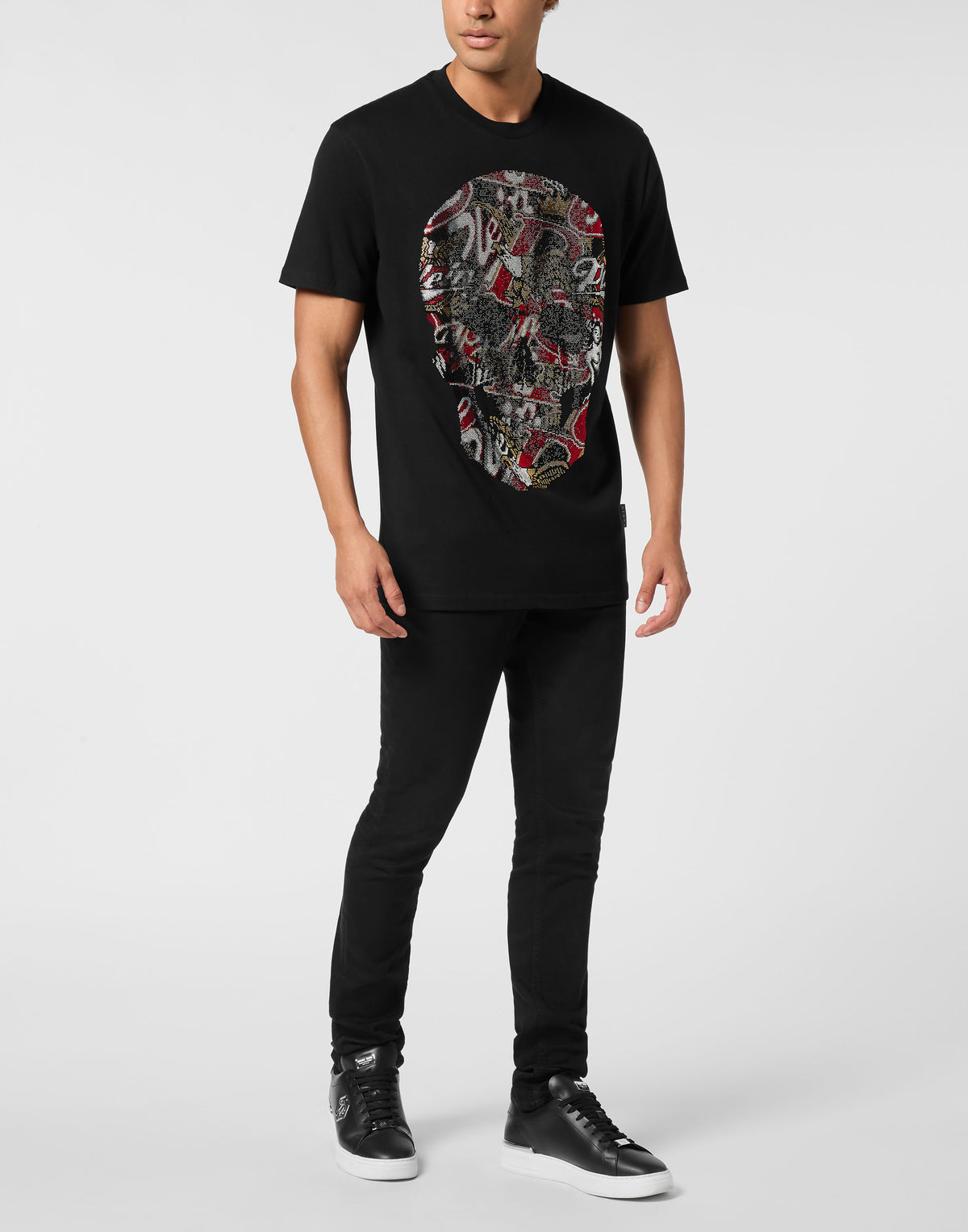 Round Neck T-Shirt Skull Stones-YC Group|Luxury Fashion