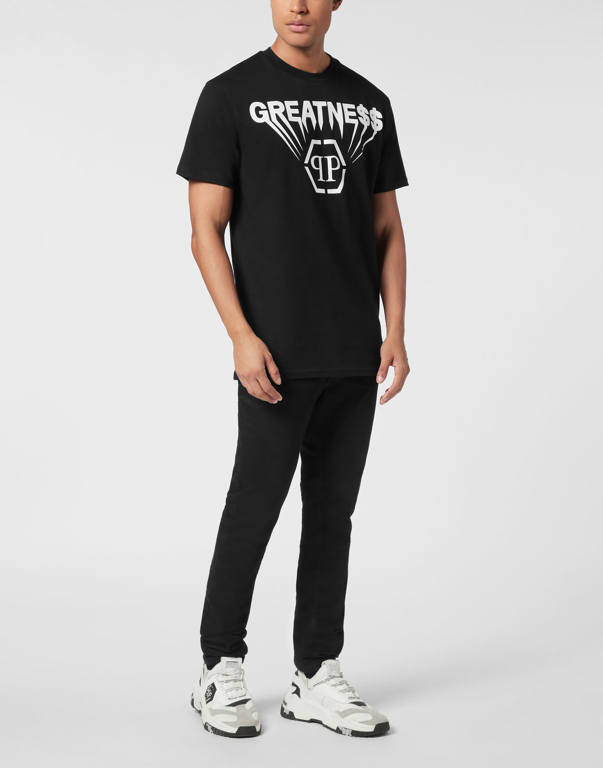 Printed Round Neck T-Shirt Greatness-YC Group|Luxury Fashion
