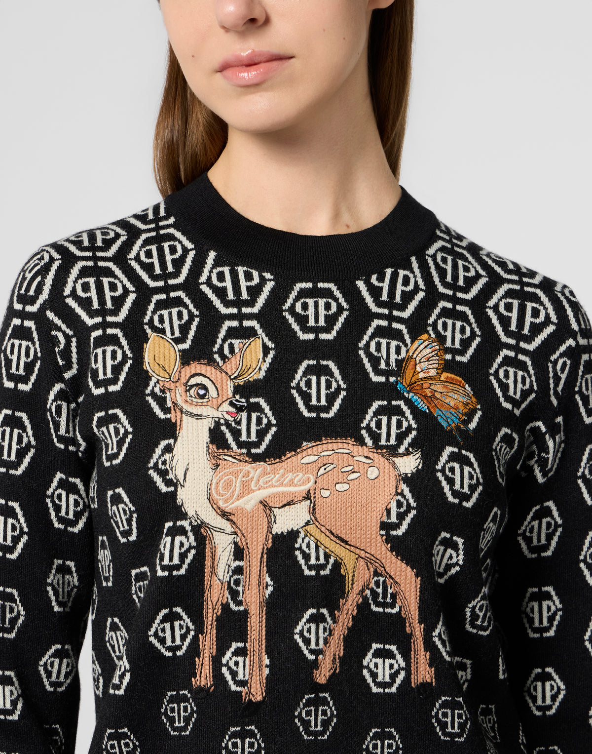 Roundneck Pullover with Fairy Embroidery Monogram-YC Group|Luxury Fashion