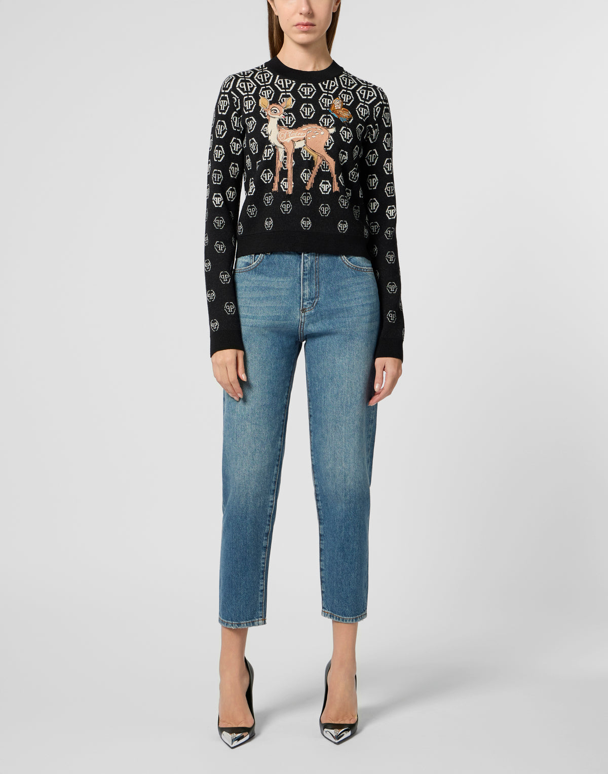 Roundneck Pullover with Fairy Embroidery Monogram-YC Group|Luxury Fashion
