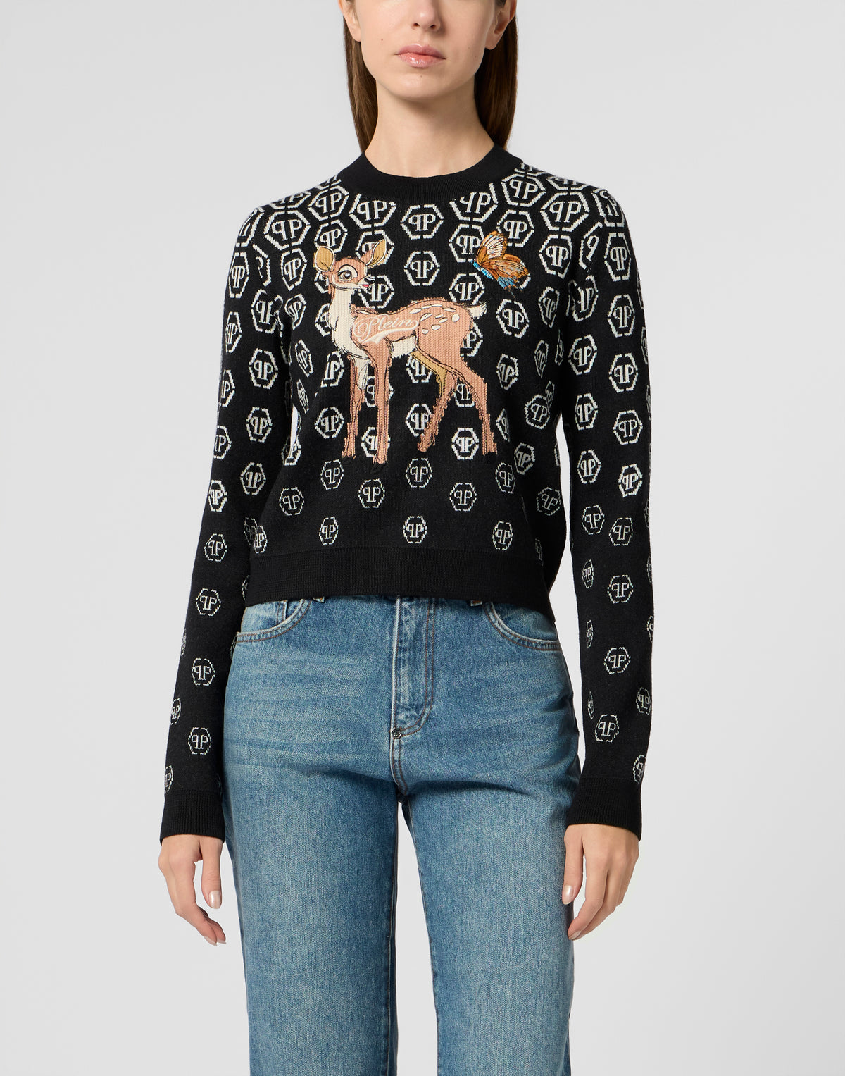 Roundneck Pullover with Fairy Embroidery Monogram-YC Group|Luxury Fashion