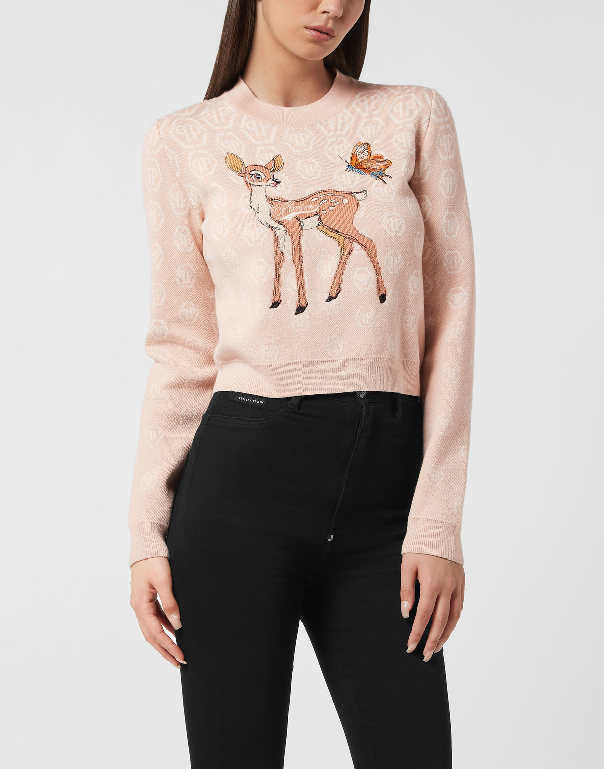Roundneck Pullover with Fairy Embroidery Monogram-YC Group|Luxury Fashion
