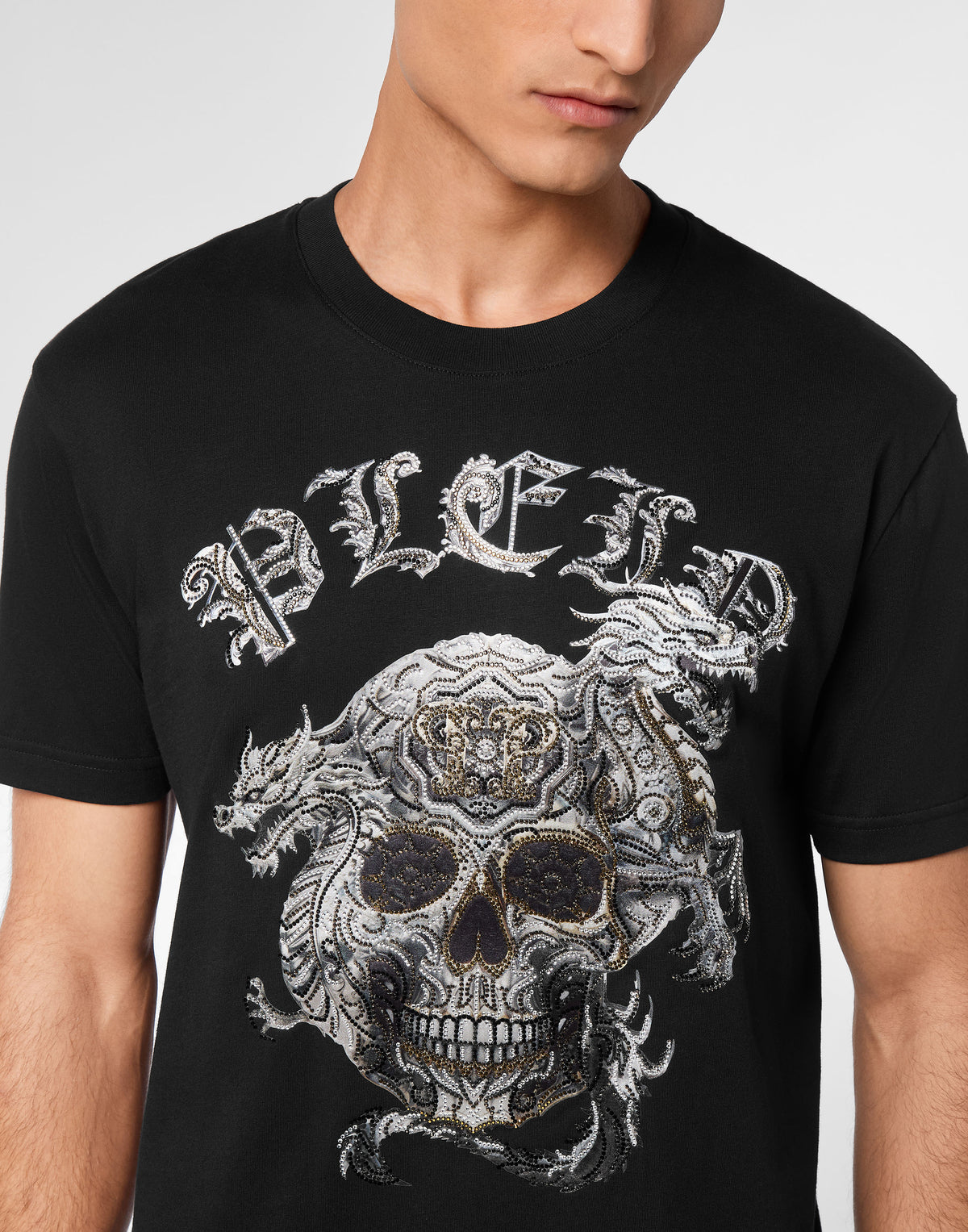 T-shirt Round Neck SS Stones Skull