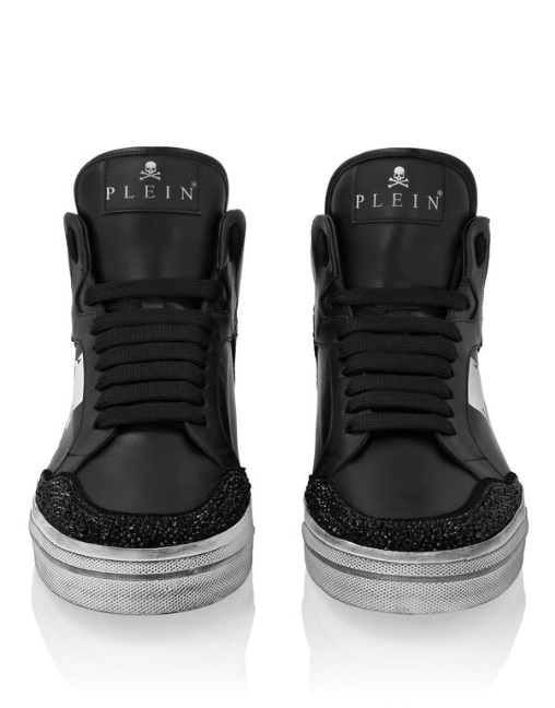 Nappa Leather Hi-Top Sneakers Strass Retrokickz TM