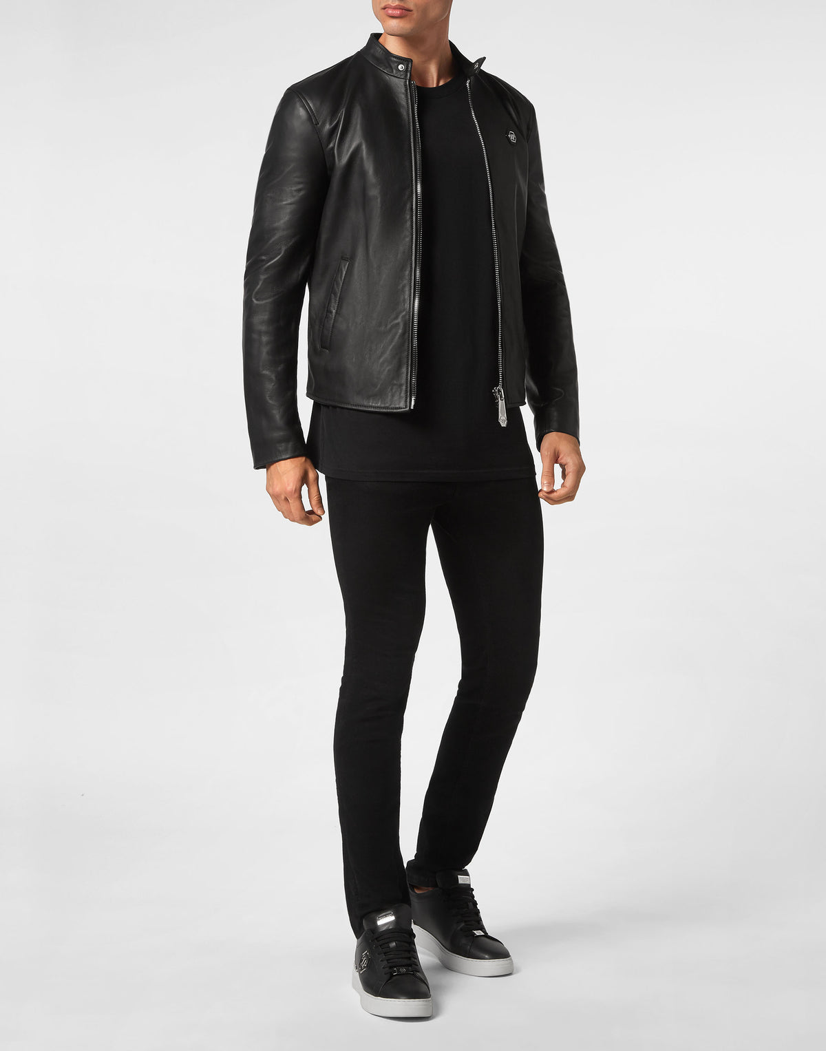 Leather Moto Jacket black