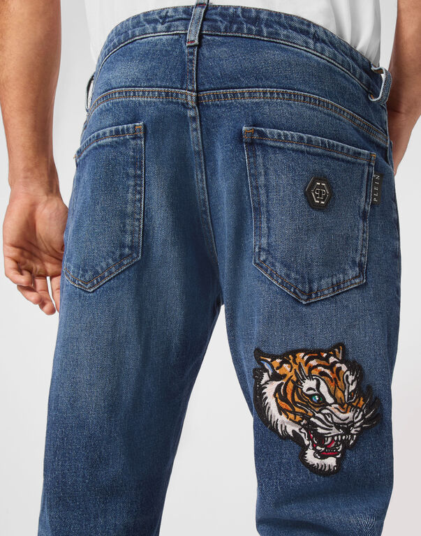 Denim Trousers Super Straight Cut Tattoo