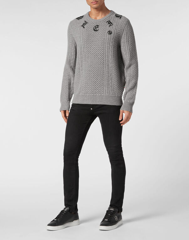 Wool & Cashemere Pullover Round Neck LS