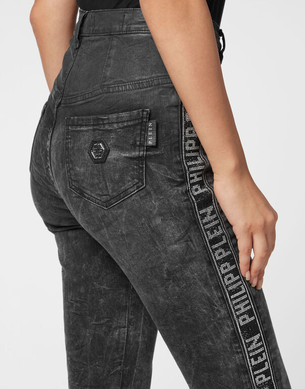 Super High Waist Jegging Crystal Plein