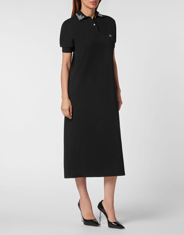 Long Polo T-shirt Dress Gothic Plein