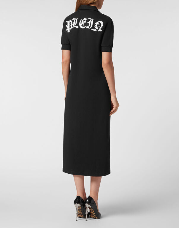 Long Polo T-shirt Dress Gothic Plein