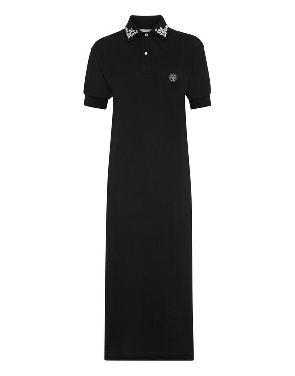 Long Polo T-shirt Dress Gothic Plein