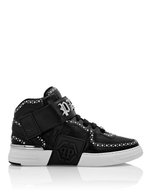 Nappa Leather Mid-Top Sneakers Gothic Plein