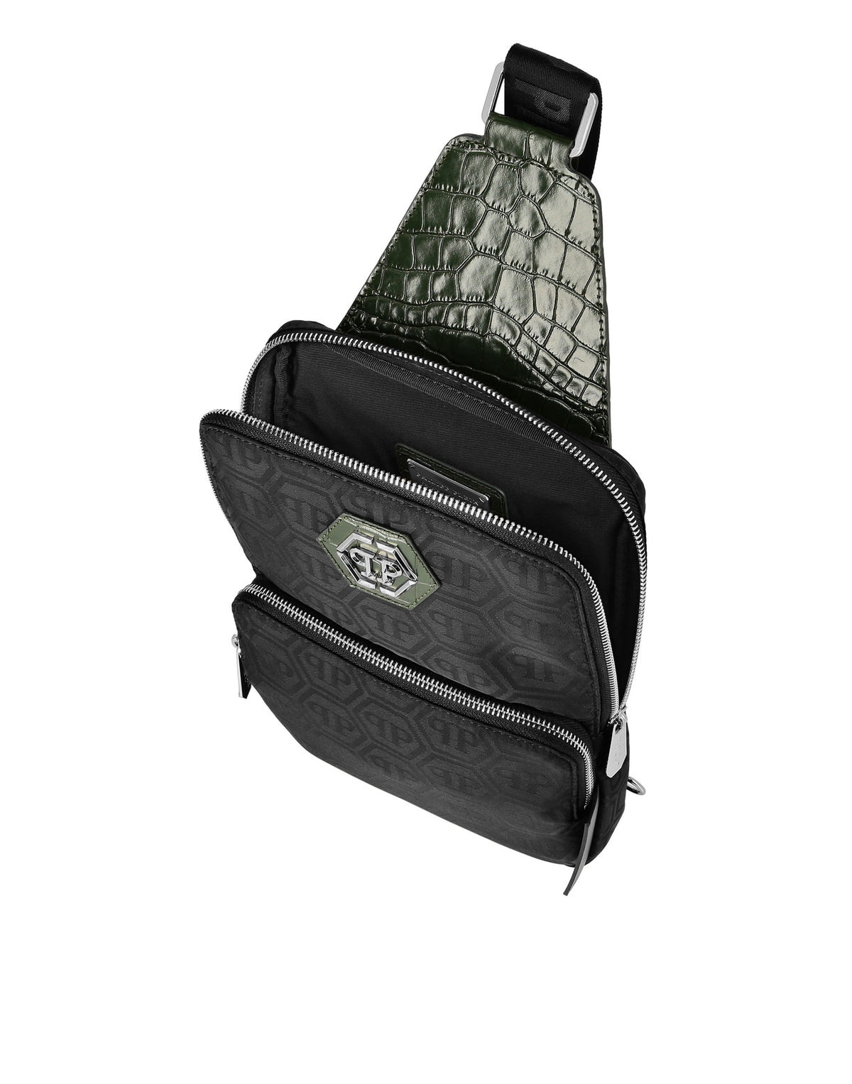 Nylon and Leather Cross-Body Monogram