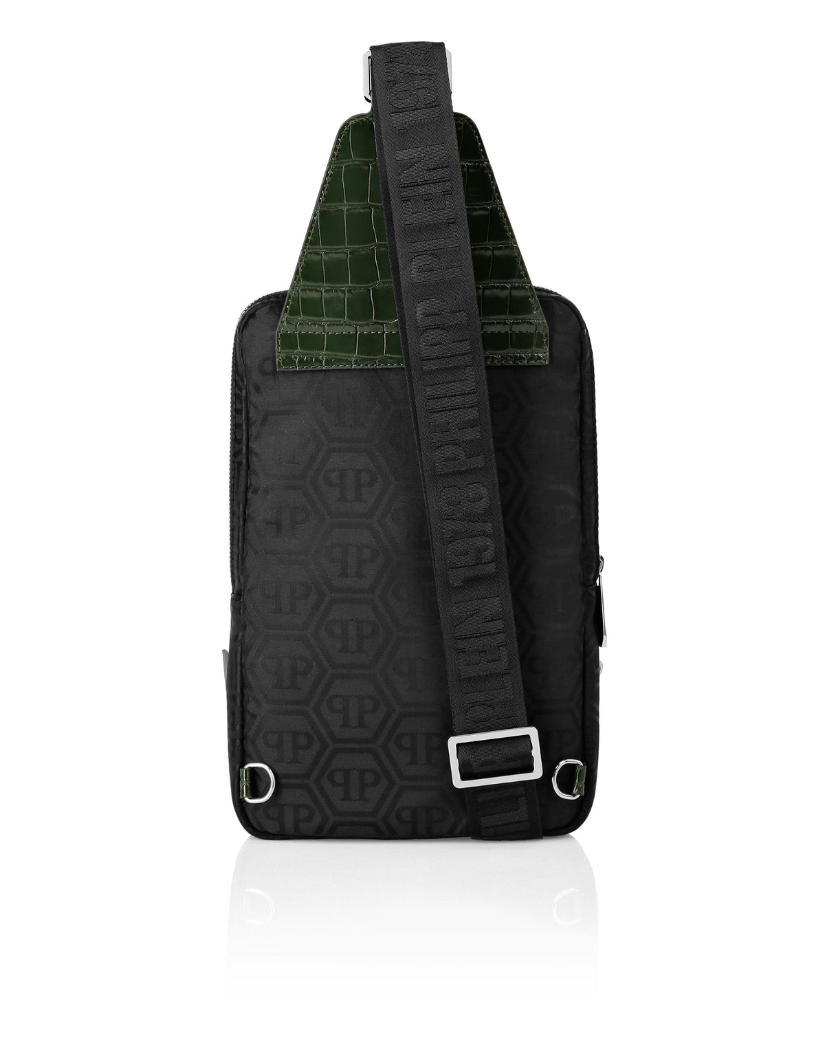 Nylon and Leather Cross-Body Monogram