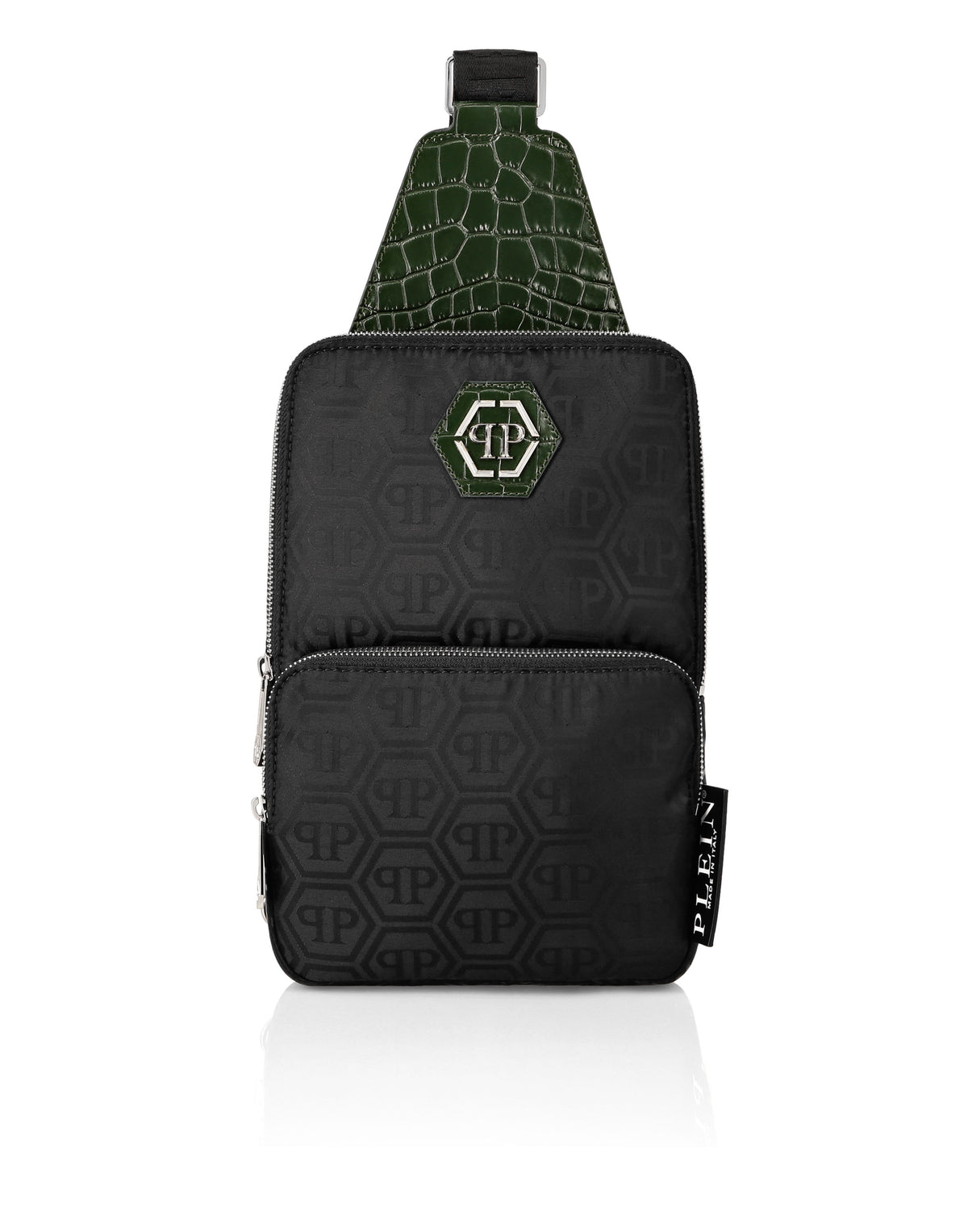 Nylon and Leather Cross-Body Monogram